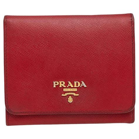 prada wallet red interior|Prada wallet red inside.